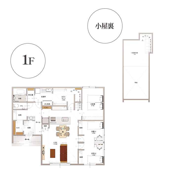 1F 小屋裏